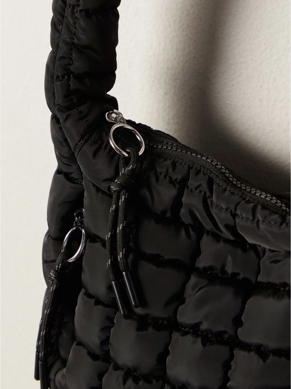 NWT Free People Quilted Baby Carryall Sling Bag Black